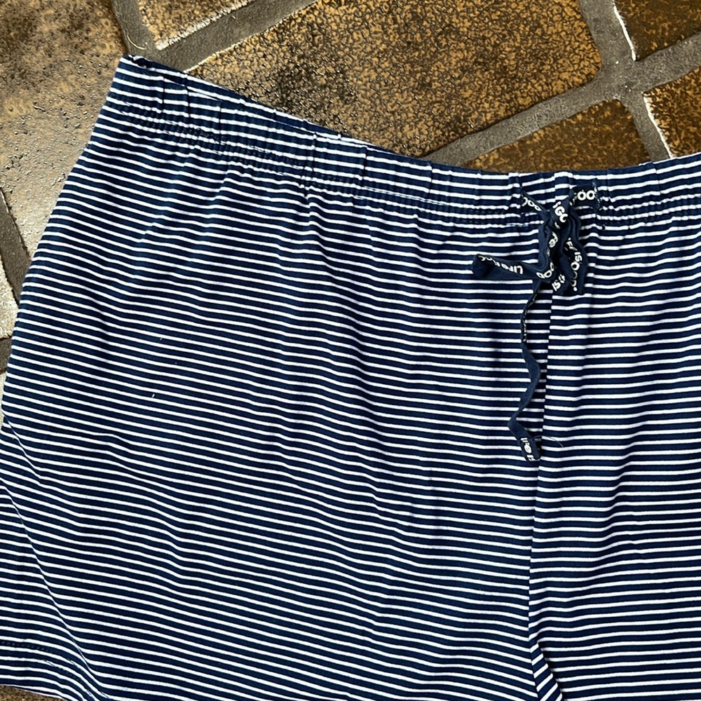 Life Is Good Sleep Navy & White Striped Drawstring Pajama Short - Picture 3 of 16